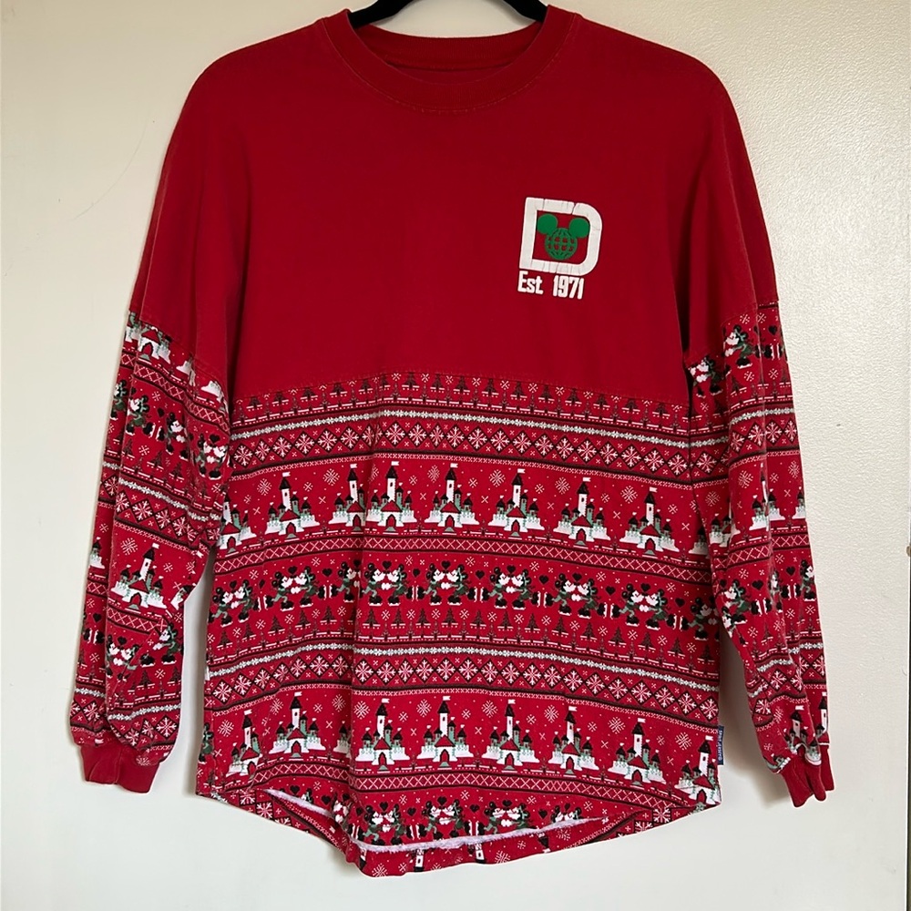 Walt Disney World Park Ugly Christmas Sweater Mickey Minnie Castle Spirit Jersey
